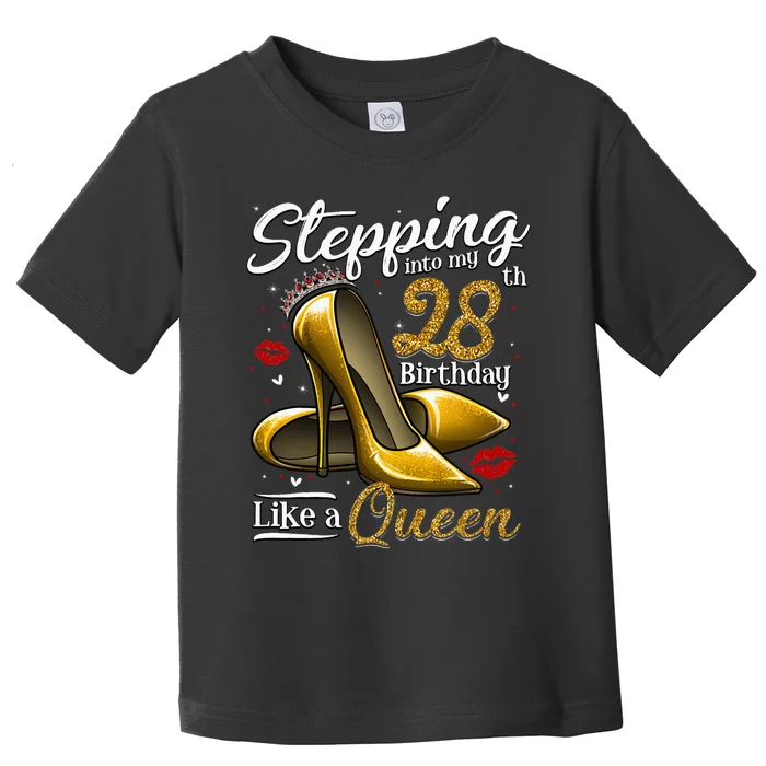 High Heels Stepping Into My 28th Birthday 28 And Fabulous Toddler T-Shirt