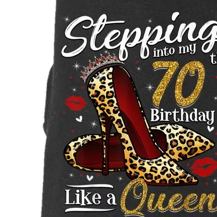 High Heels Stepping Into My 70th Birthday 70 and Fabulous Doggie 3-End Fleece Hoodie