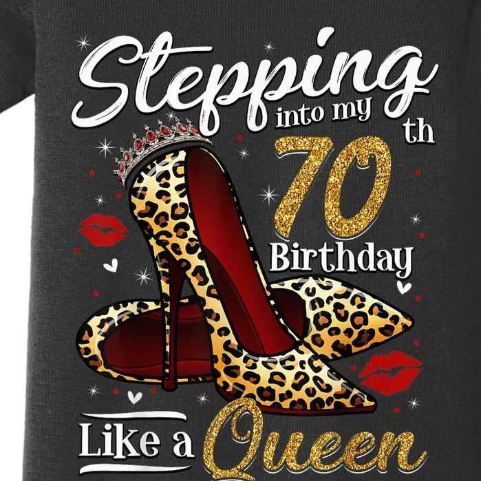 High Heels Stepping Into My 70th Birthday 70 and Fabulous Baby Bodysuit