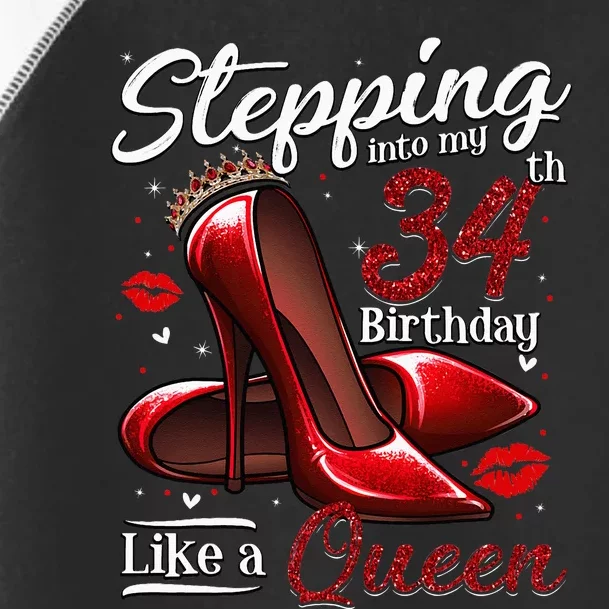 High Heels Stepping Into My 34th Birthday 34 And Fabulous Toddler Fine Jersey T-Shirt