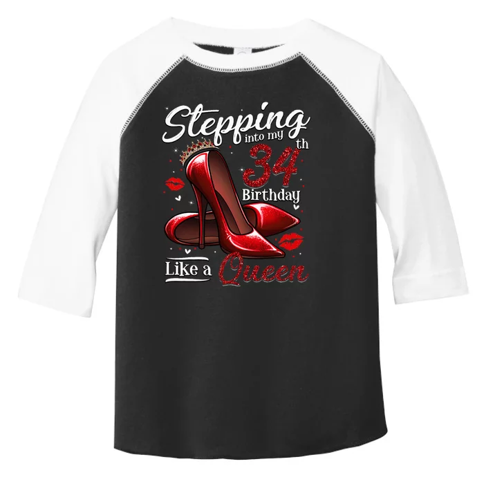 High Heels Stepping Into My 34th Birthday 34 And Fabulous Toddler Fine Jersey T-Shirt