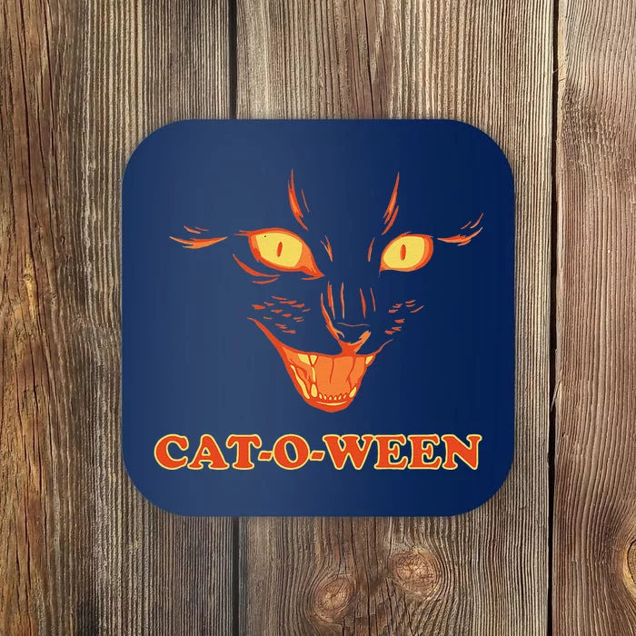 Happy Halloween Scary Cat Spooky Coaster