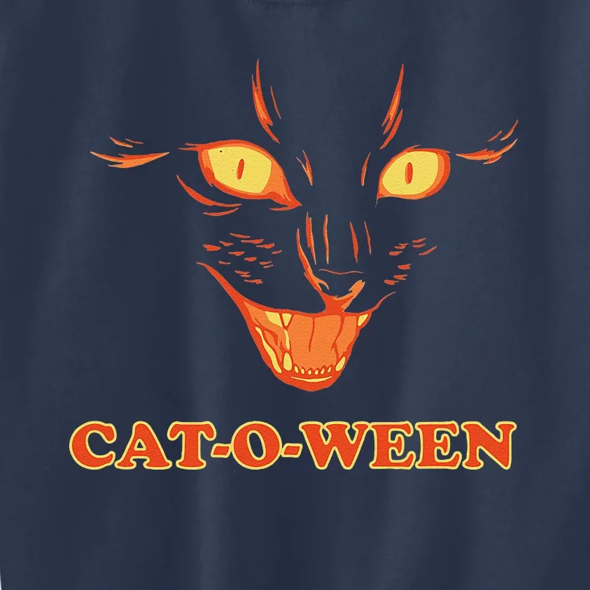 Happy Halloween Scary Cat Spooky Kids Sweatshirt