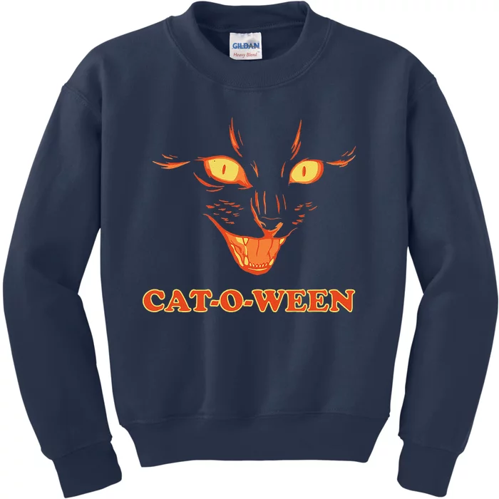 Happy Halloween Scary Cat Spooky Kids Sweatshirt