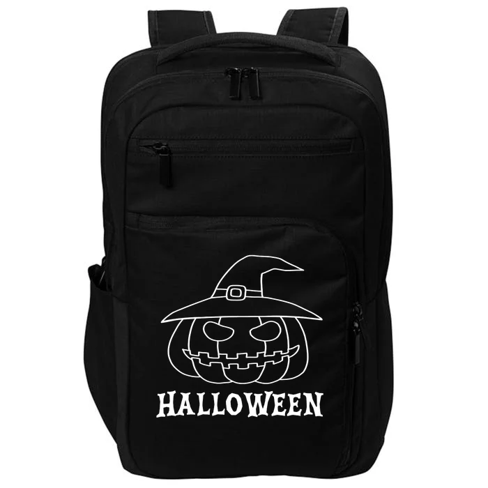 Happy Halloween Spooky Jack O Lantern Impact Tech Backpack