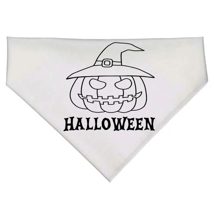 Happy Halloween Spooky Jack O Lantern USA-Made Doggie Bandana