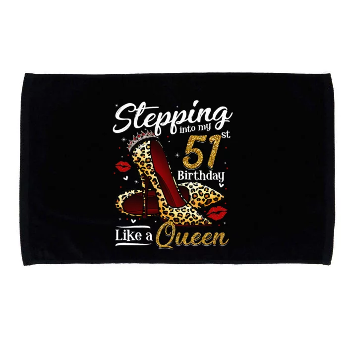 High Heels Stepping Into My 51st Birthday 51 And Fabulous Microfiber Hand Towel