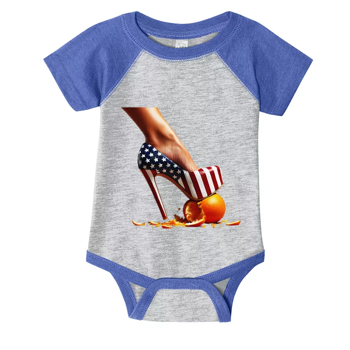 High Heels Squash Oranges; Kamala Harris Election Infant Baby Jersey Bodysuit