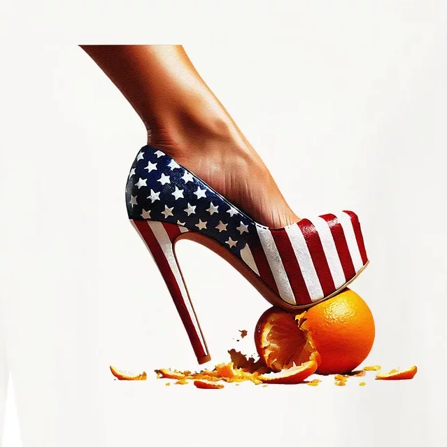 High Heels Squash Oranges; Kamala Harris Election Cropped Pullover Crew