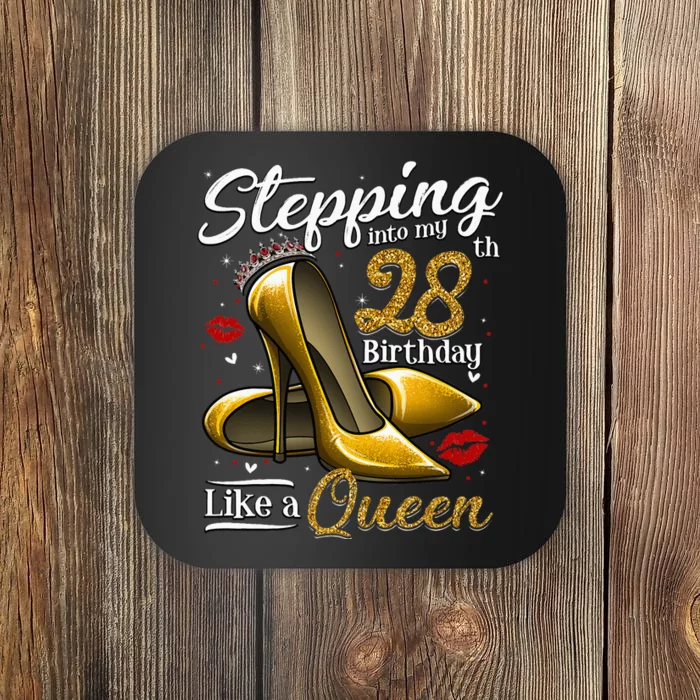 High Heels Stepping Into My 28th Birthday 28 And Fabulous Coaster