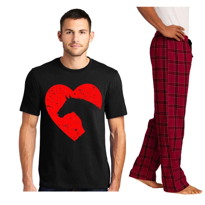 Horse Heart Silhouette For Cow Equestrian Pajama Set