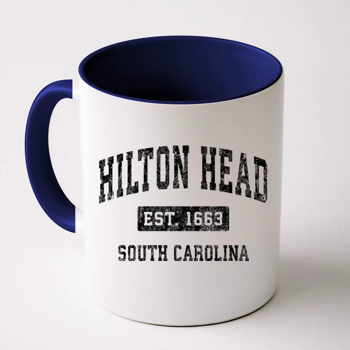 Hilton Head South Carolina Sc Vintage Established Sports Front & Back Coffee Mug