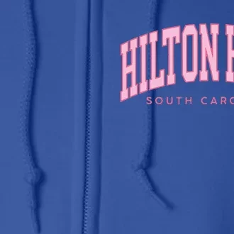 Hilton Head Sc South Carolina Retro Full Zip Hoodie