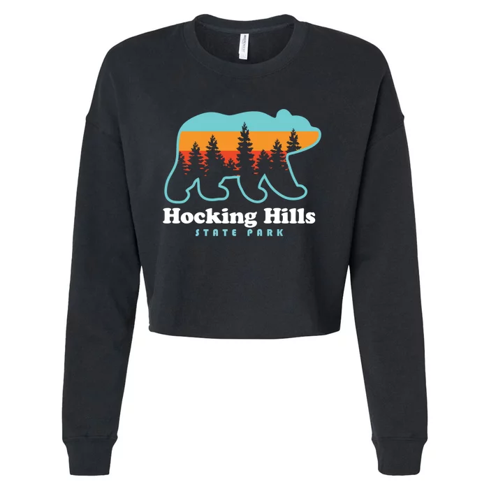 Hocking Hills State Park Bear Hocking Hills Camping Cropped Pullover Crew