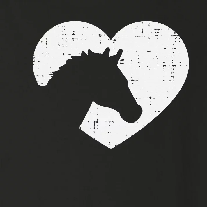 Heart Horse Silhouette Riding Rider Equestrian Toddler Long Sleeve Shirt