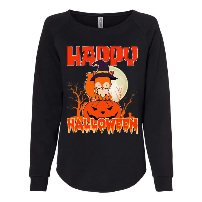 Happy Halloween Spooky Fox And Cute Halloween Fox Womens California Wash Sweatshirt