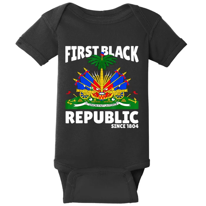 Haiti Heritage Since 1804 Proud Zoe Happy Haitian Flag Day Baby Bodysuit