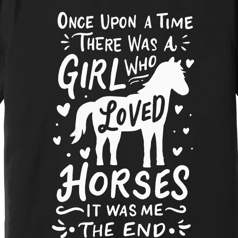 Horse Horses Show Jumping Western Riding Barrel Racing Premium T-Shirt