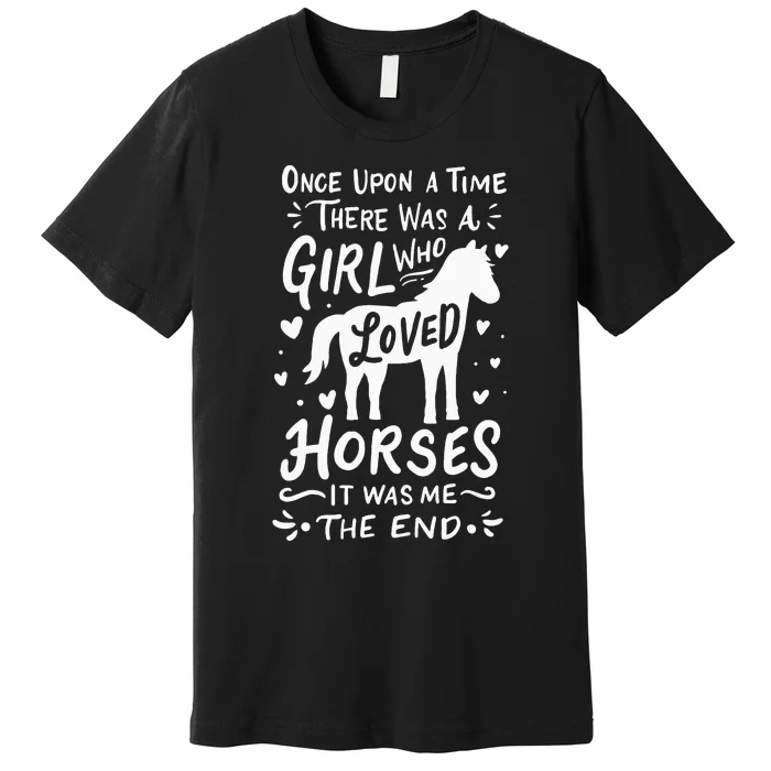 Horse Horses Show Jumping Western Riding Barrel Racing Premium T-Shirt