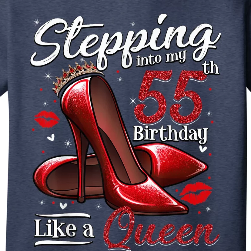 High Heels Stepping Into My 55th Birthday 55 and Fabulous T-Shirt