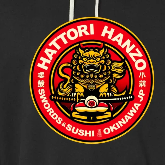 Hattori Hanzo Swords Sushi Garment-Dyed Fleece Hoodie