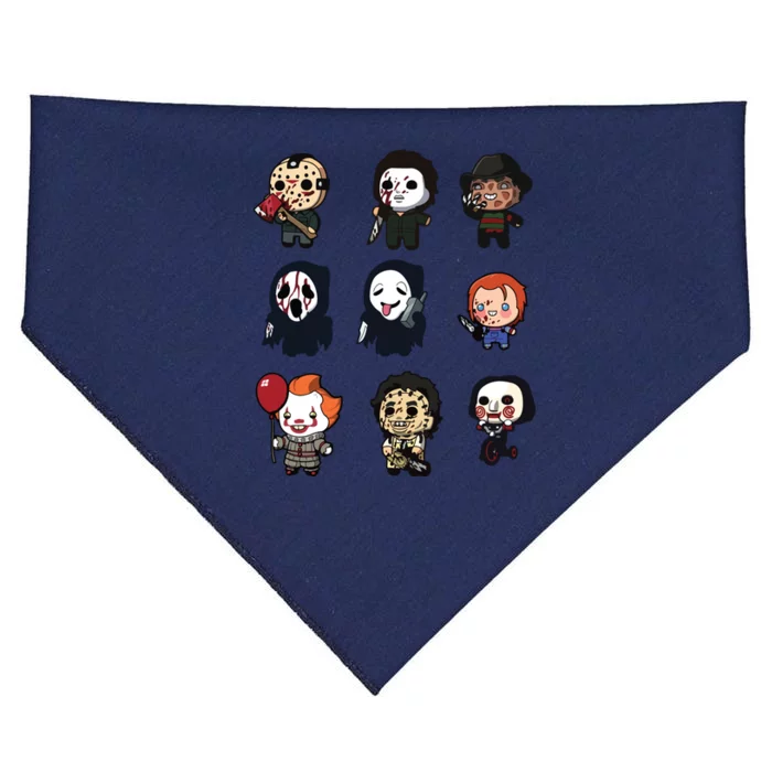 Halloween Horror Shirt Funny Halloween Gift USA-Made Doggie Bandana