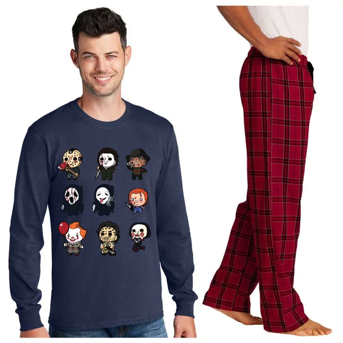 Halloween Horror Shirt Funny Halloween Gift Long Sleeve Pajama Set