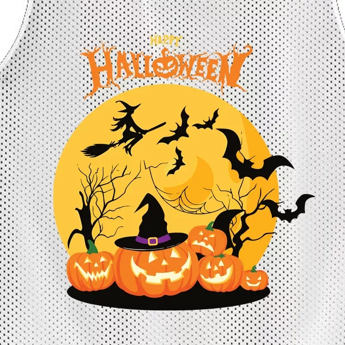 Happy Halloween Spooky Season Mesh Reversible Basketball Jersey Tank