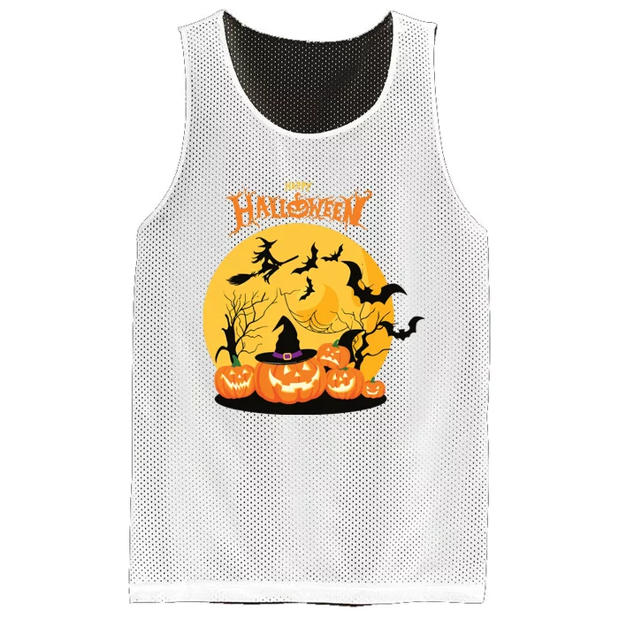 Happy Halloween Spooky Season Mesh Reversible Basketball Jersey Tank