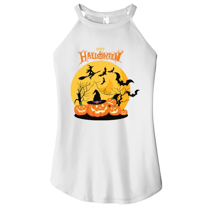 Happy Halloween Spooky Season Women’s Perfect Tri Rocker Tank