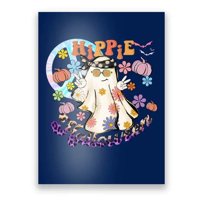 Hippie Halloween Spooky Floral Graphic Best Funny Halloween Shirts Poster