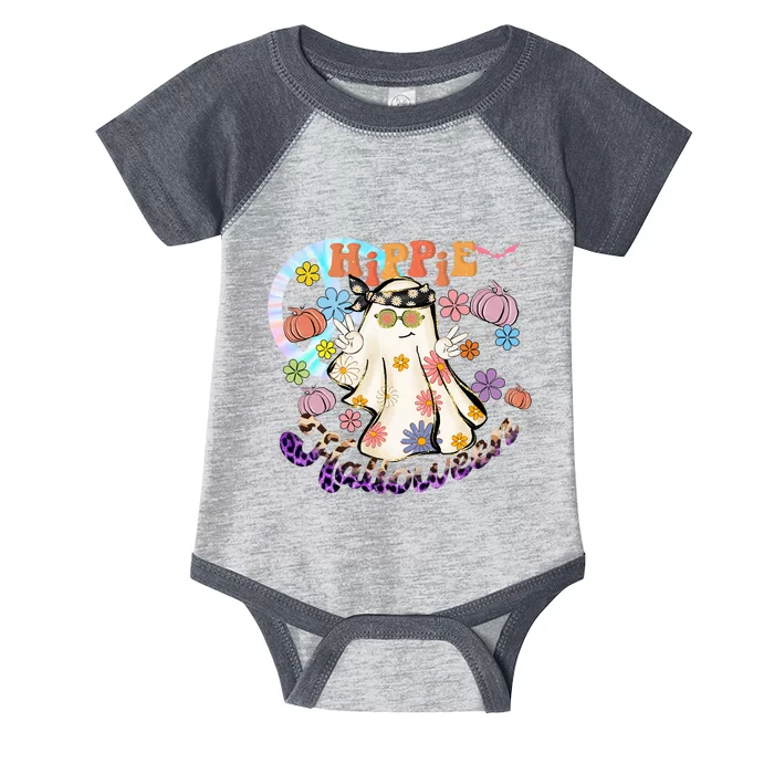 Hippie Halloween Spooky Floral Graphic Best Funny Halloween Shirts Infant Baby Jersey Bodysuit