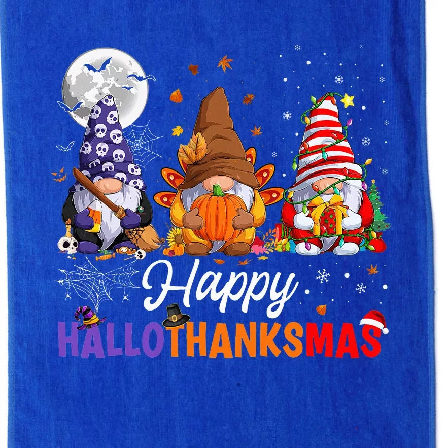 Happy Hallothanksmas Sloth Xmas Thanksgiving Halloween Platinum Collection Golf Towel