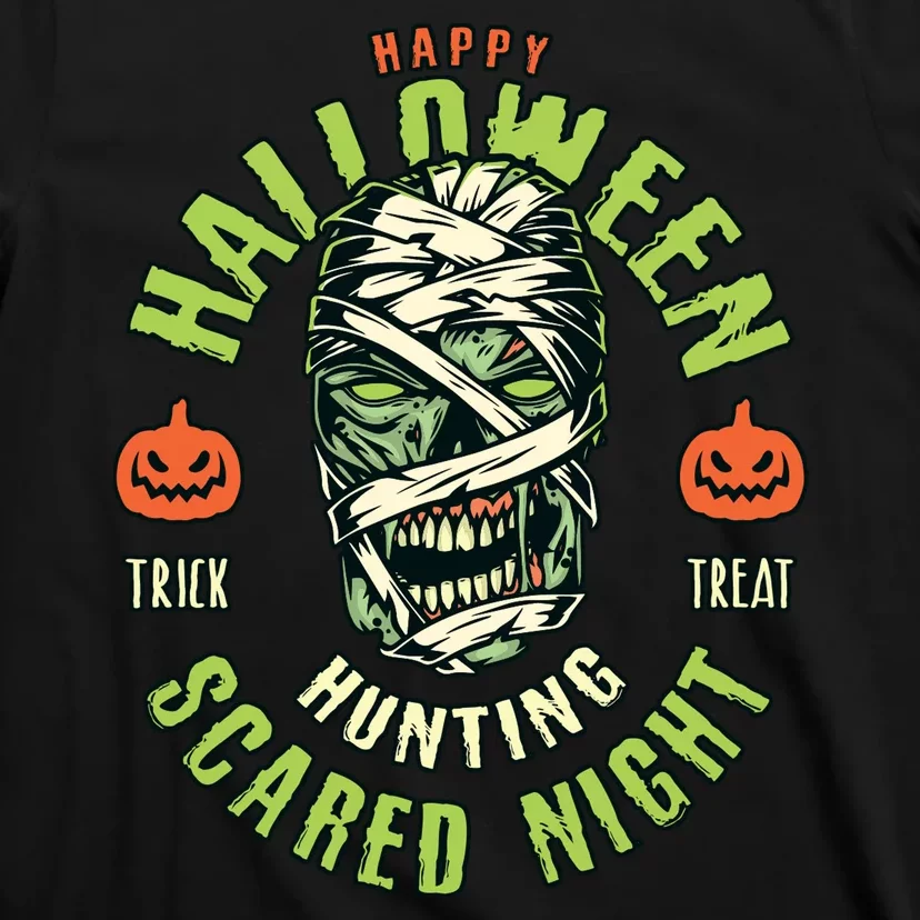 Happy Halloween Scared Night Mummy T-Shirt