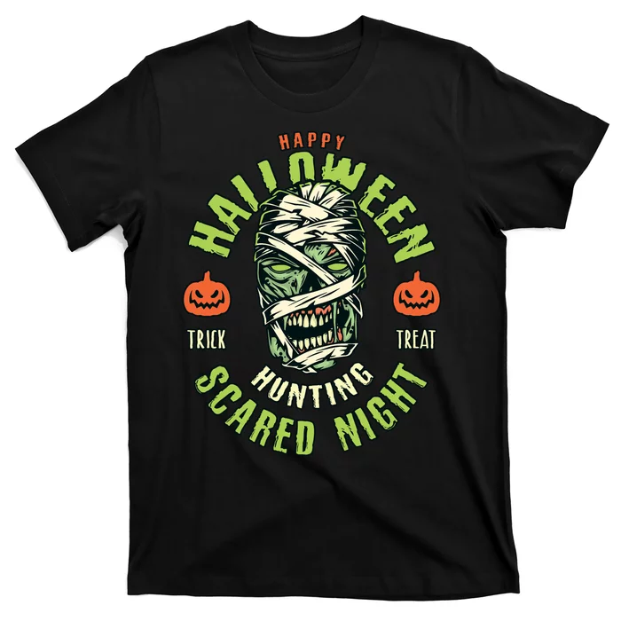 Happy Halloween Scared Night Mummy T-Shirt