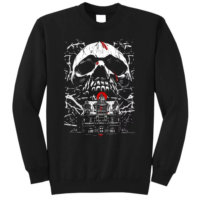 Haunted House Skull Tall Sweatshirt