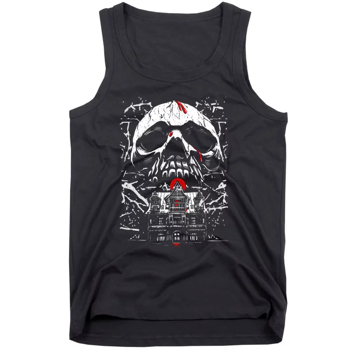 Haunted House Skull Tank Top