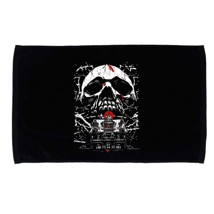 Haunted House Skull Microfiber Hand Towel