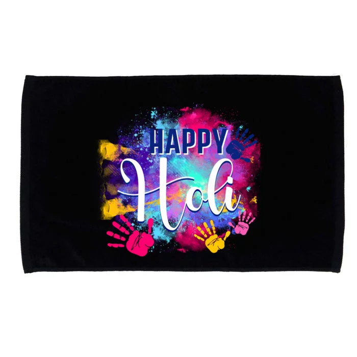 Happy Holi Spring Festival Colorful India Hindu Celebration Gift Microfiber Hand Towel