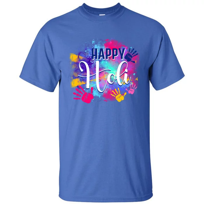 Happy Holi Spring Festival Colorful India Hindu Celebration Gift Tall T-Shirt