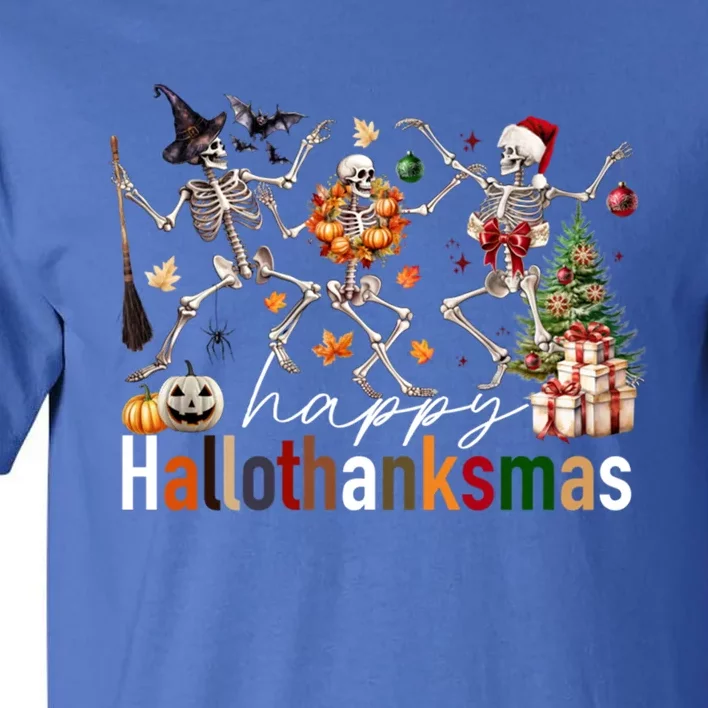 Happy Hallothanksmas Skeleton Gift Tall T-Shirt