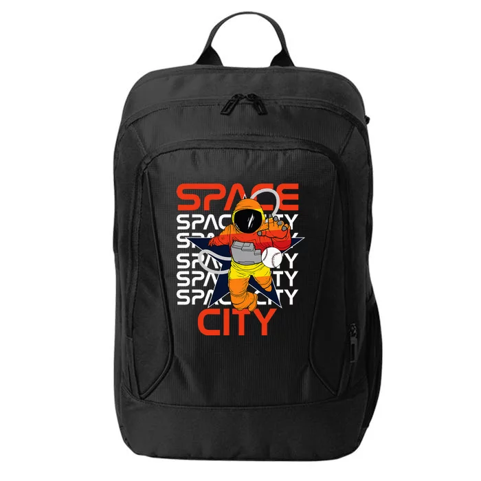 Htown Houston Space City Vintage Baseball Astronaut City Backpack