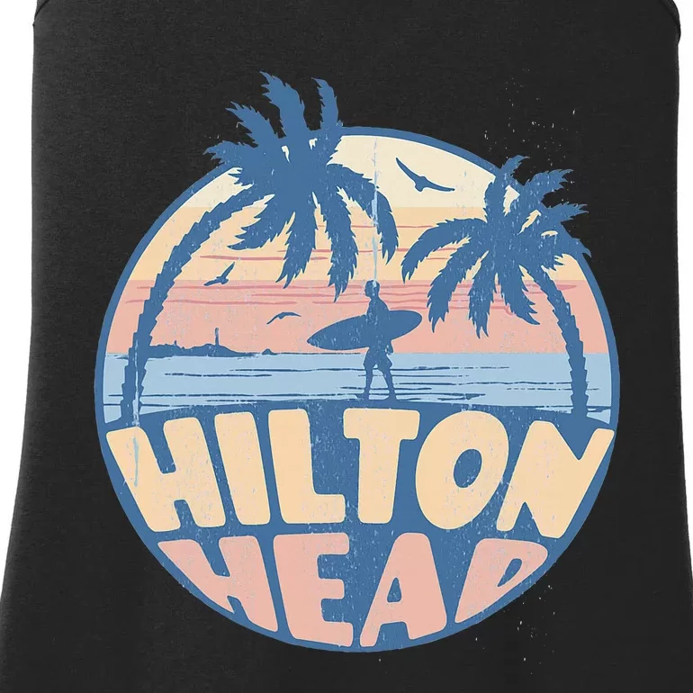 Hilton Head South Carolina Beach Surf Summer Vacation Ladies Essential Tank