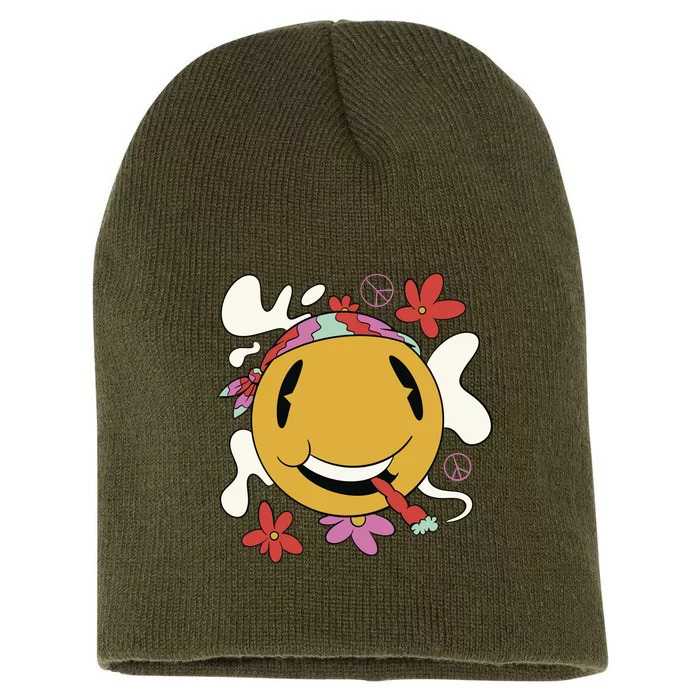 Happy Hippie Smoke Short Acrylic Beanie