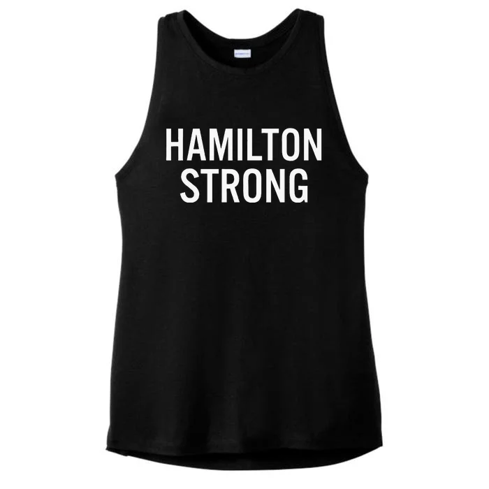 Hamilton High School Strong Ladies Tri-Blend Wicking Tank