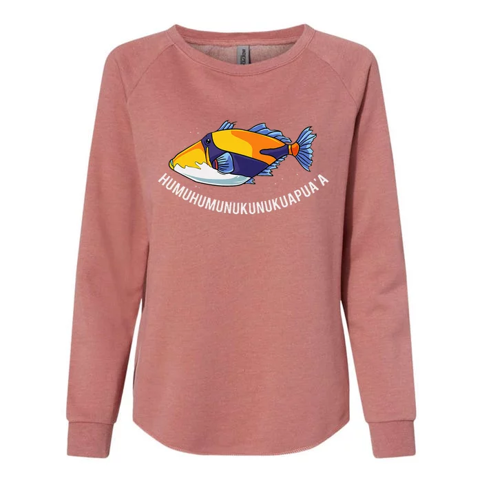 HumuhumunukunukuapuaA Hawaiian State Fish Womens California Wash Sweatshirt