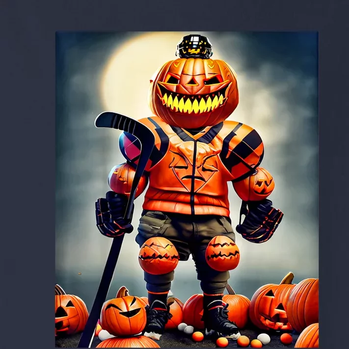 Halloween Hockey Season Pumpkin Player Toddler Long Sleeve Shirt