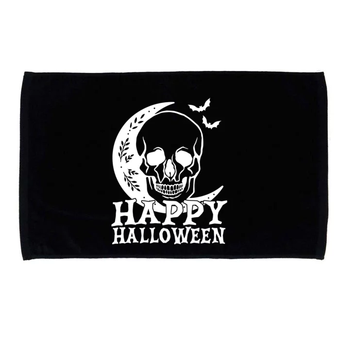 Happy Halloween Skull Moon Spooky Microfiber Hand Towel