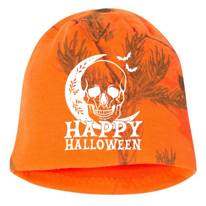 Happy Halloween Skull Moon Spooky Kati - Camo Knit Beanie