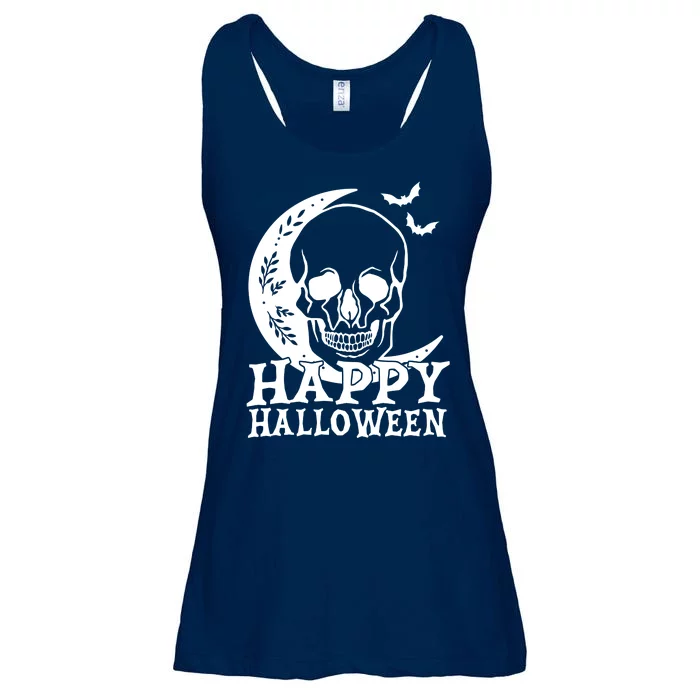 Happy Halloween Skull Moon Spooky Ladies Essential Flowy Tank